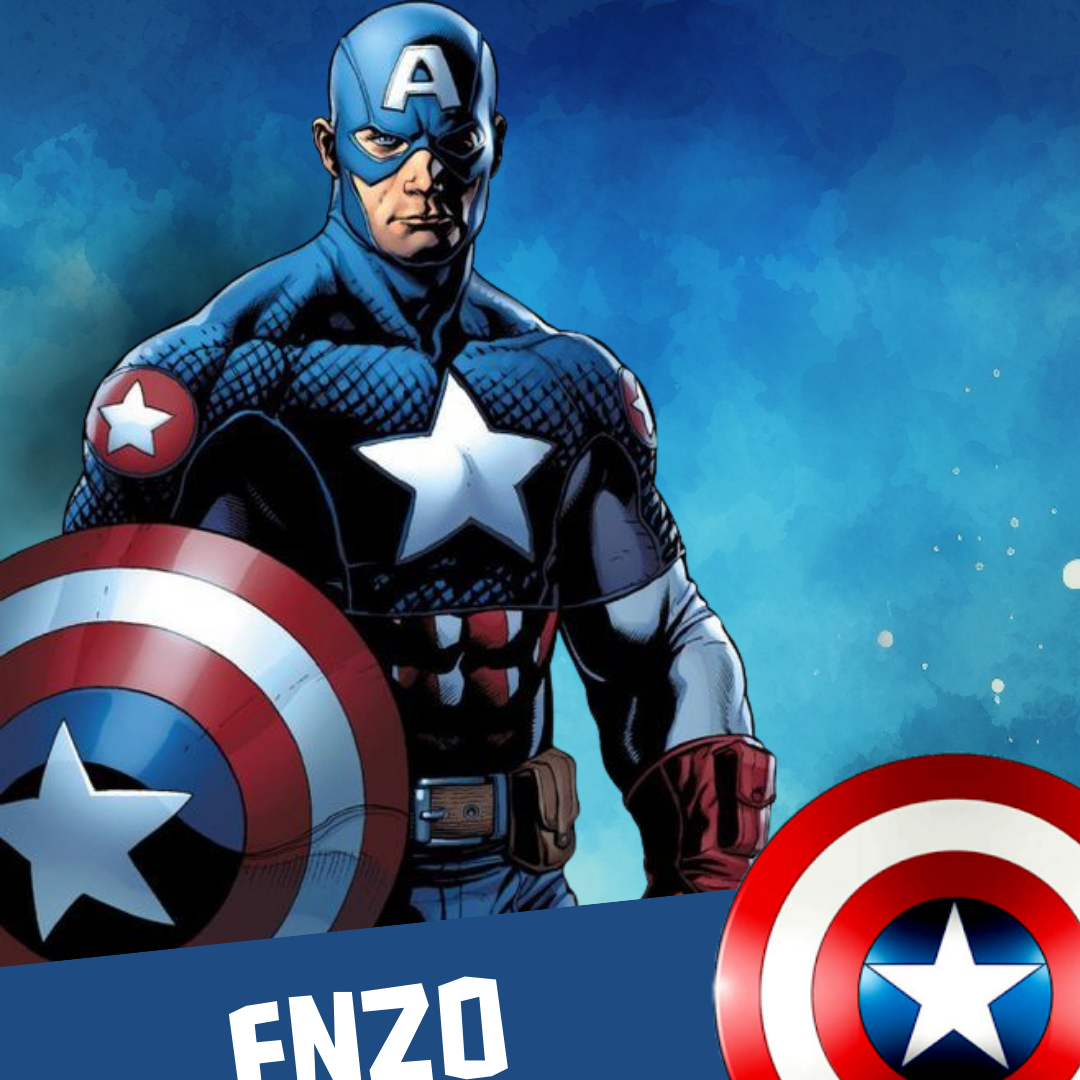 Convite de Aniversário Interativo Capitão América 1